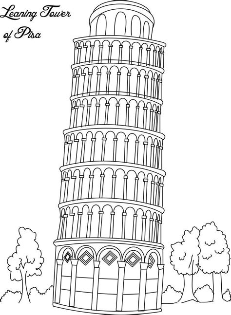 Famous Italy Landmarks Coloring Pages Coloring Pages