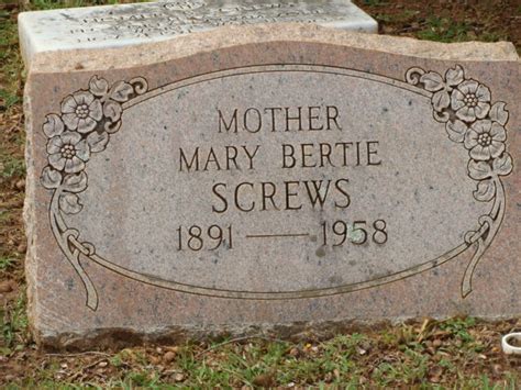 Mary Bertie Elrod Screws Find A Grave Memorial