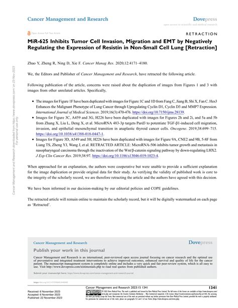 PDF MiR 625 Inhibits Tumor Cell Invasion Migration And EMT By