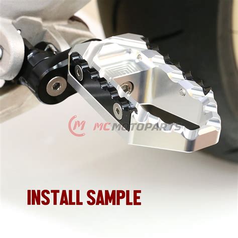 Silver CNC Footpegs Front TRC 25mm Lower For Ducati 959 Panigale 16 19