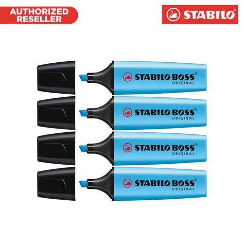 Stabilo Boss Original Highlighter Pen And Text Marker Blue Pcs