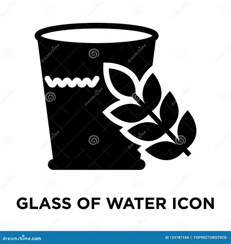 Glass Of Water Icon Vector Isolated On White Background Logo Co Stock