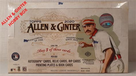 2020 Topps Allen And Ginter Hobby Box Break Oversized Box Topper Time