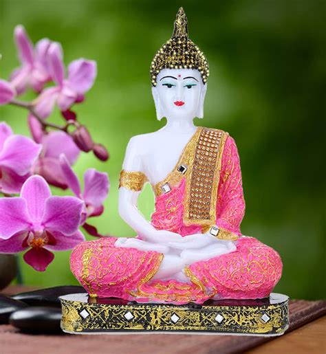 Buy SN Handicrafts Polyresin Sitting Buddha Idol Statue Showpiece For