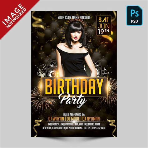 Premium Psd Birthday Party Flyer Template