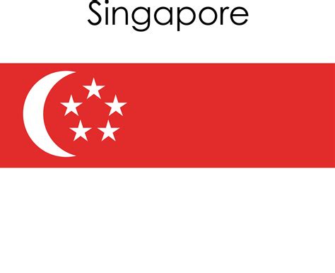 National Flag Icon Singapore Vector Art At Vecteezy