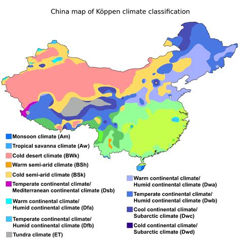 Köppen climate classification map of China | China map, Map, Tropical ...