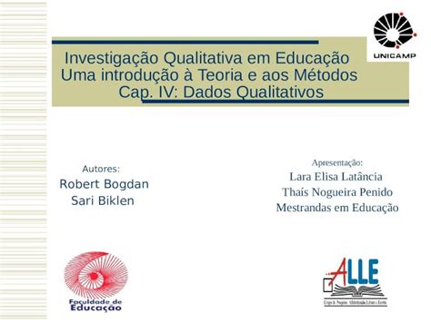 Ppt Investiga O Qualitativa Em Educa O Uma Introdu O Teoria E