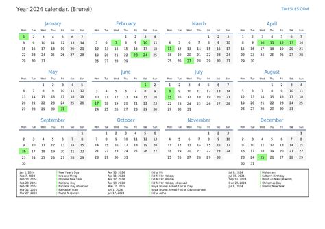 Calendar 2024 Brunei - Calendar 2024 Ireland Printable