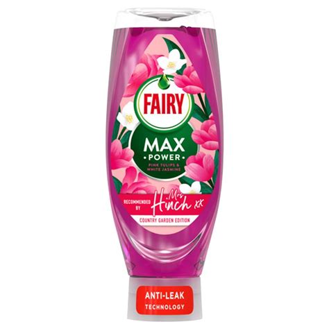 Fairy Max Power Anti Leak Washing Up Liquid Pink Tulips White Jasmine