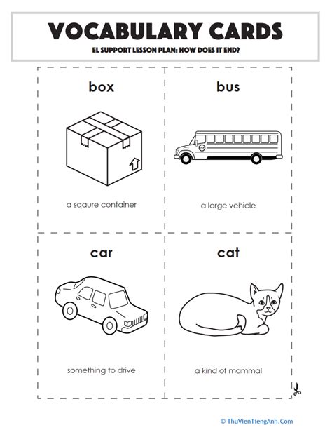 Vocabulary Cards How Does It End Thư Viện Tiếng Anh