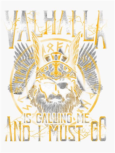 "Valhalla Is Calling " Sticker for Sale by Sinjy | Redbubble