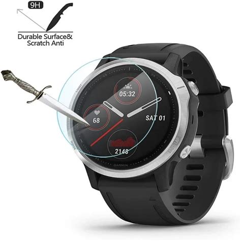 Gehärtetes Glas Displayschutzfolie für Garmin Fenix 6 6s 6x und