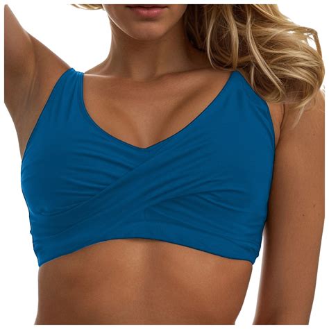 Akiihool Women Swimsuit Bikini Top Wrap Self Tie Bathing Suit With