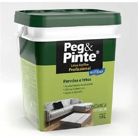 Tinta Peg e Pinte Látex Acrílico Profissional Eucatex 18L Tinta para