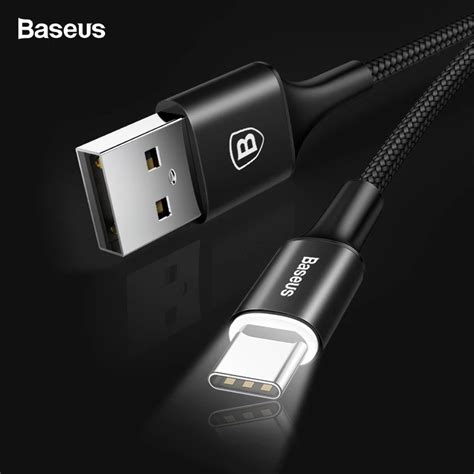 Buy Baseu Led Light Usb Type C Cable Usbc Data Charging Charger Usb C Type C