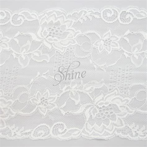 Stretch Lace Trimming 4168 White Shine Trimmings Fabrics