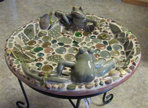 Pin by Carolyn S. on A Few of my creations | Mosaic birdbath, Mosaic ...