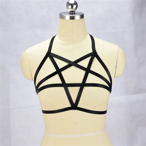 Jlx Harness Sexy Lingerie Pentagram Harness Cage Elastic Bondage