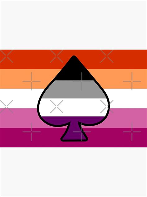 Asexual And Lesbian Pride Flag With Ace Of Spades Sticker For Sale By