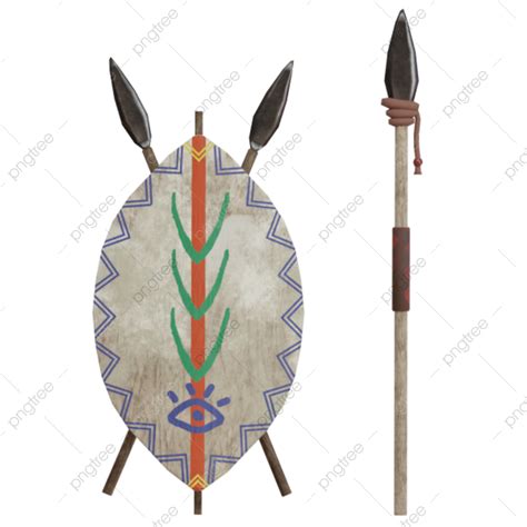 Spear Png Image Tribal Shield With Spear Tribal Shield With Spear Png