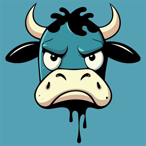 Angry Cow Mammal Animal Head 18973699 Vector Art At Vecteezy