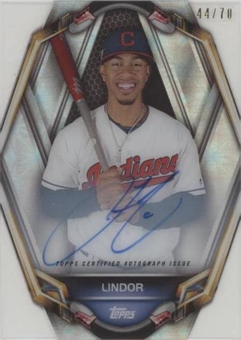 Topps High Tek Portraitek Autographs Pt Fl Francisco Lindor