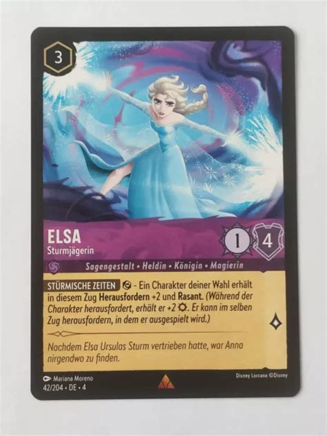 DISNEY LORCANA KARTE Elsa Sturmjägerin 42 204 4URS Rare Selten