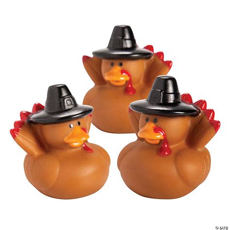 Thanksgiving Turkey Rubber Ducks 12 Pc