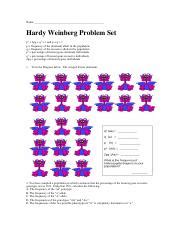 Hardy Weinberg WS2 Pdf Name Hardy Weinberg Problem Set P2 2pq Q2 1