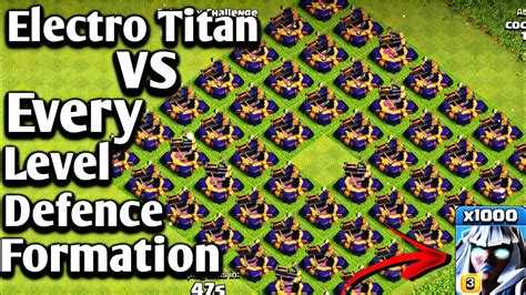 Electro Titan Vs All Levels Of Xbow In Coc Max X Bow Vs Electro