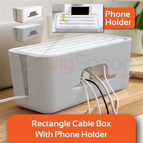 BIGSPOON Cable Organizer Box Cable Management Box Storage With Phone