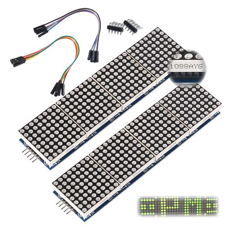 Buy ALAMSCN MAX7219 Dot Matrix Module 32x8 4 In 1 LED Display Modules