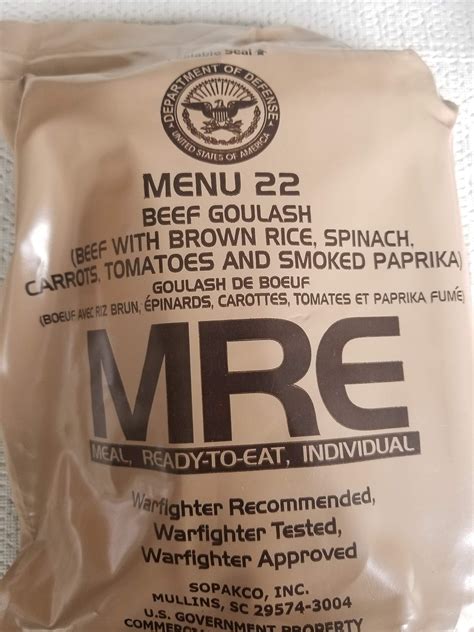 Polish MRE For Military Army Ration Meal Ready To Eat Emergency Food