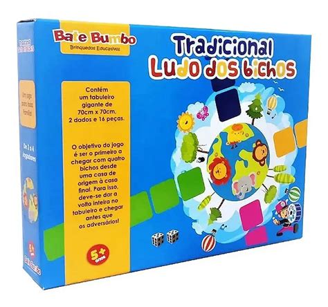 Tradicional Ludo Dos Bichos Gigante Cell Brinquedos Educativos