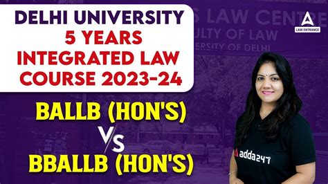 Delhi University 5 Years Integrated Law Course 2023 24 Ballb Hons