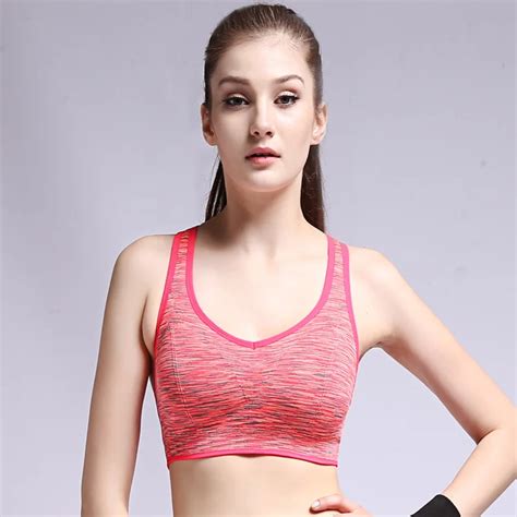 Yoga Women Sports Fitness Gym Push Up Bra Top Plus Large Size Training