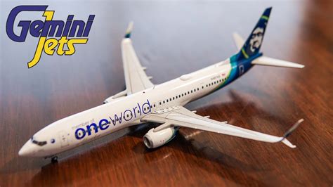 4k Gemini 200 Alaska Airlines 737 900er One World Livery Die Cast 1