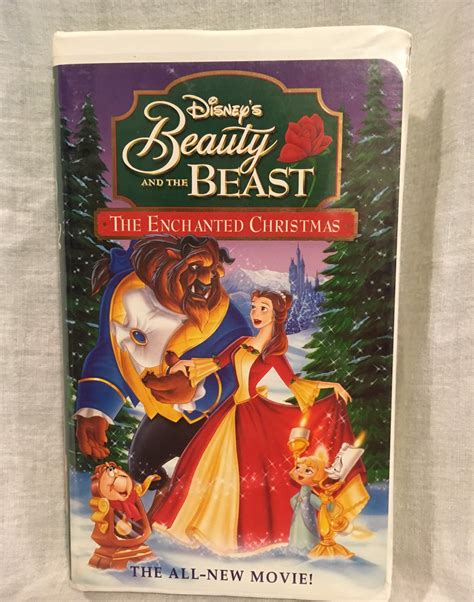 Disneys Beauty And The Beast Enchanted Christmas Vhs And Etsy