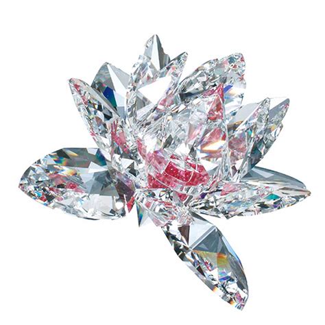 Preciosa Crystal Lotus Flower With Pink Center AllThingsCrystal