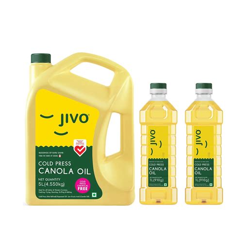 Jivo Canola Cold Press Edible Oil Pack Of Litre Each Jivo Canola