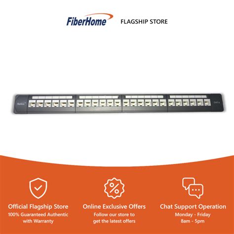 FIBERHOME 24 PORTS CAT 6 UNSHIELDED PATCH PANEL MODULAR Lazada PH