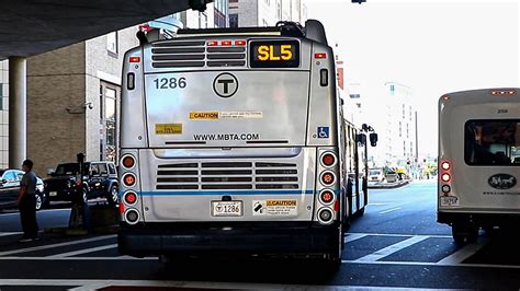 MBTA Bus 2017 New Flyer XDE60 Xcelsior Hybrid Artic 1286 On The SL5