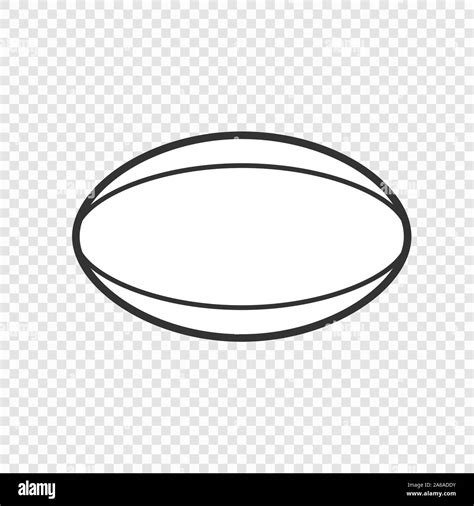 Rugby Ball Icon Icolated On Transparent Background Vector Illustration