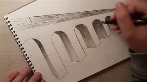 Drawing DESSIN PONT EN PERSPECTIVE YouTube