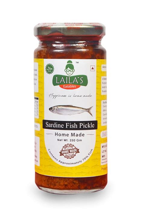 Lailas Eatables Kerala Sardine Fish Pickle 250 Gm Homemade Mathi