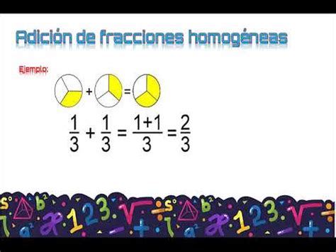 Adicion Y Sustraccion De Fracciones Homogeneas Para Cuarto De Primaria