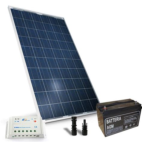 Kit Solare Pro W V Pannello Solare Regolatore A Pwm Xbatteria