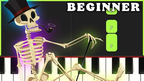 Spooky Scary Skeletons Andrew Gold Beginner Piano Tutorial Youtube