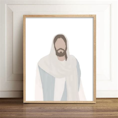 Jesus Christ Minimalist Art Print Christian LDS Art Printable | Etsy